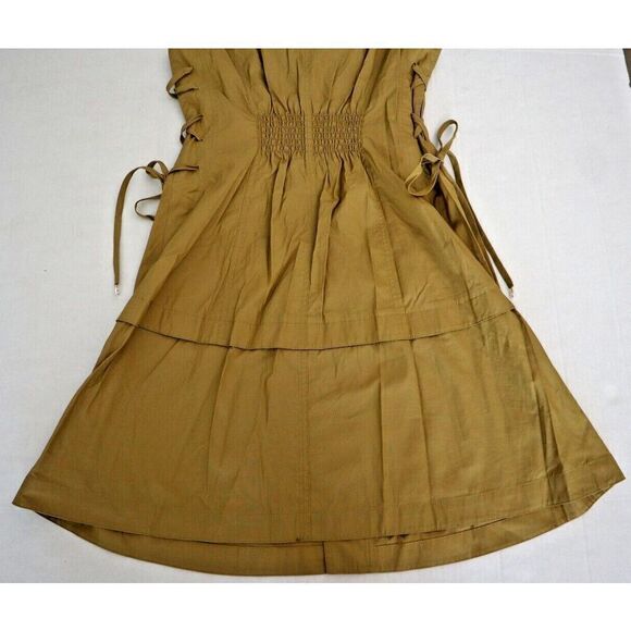 Derek Lam 10 Crosby Women's Sz 2 Amber Green Serena Lace Up Mini Dress - Picture 8 of 13